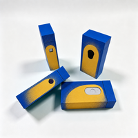 Boîte d'emballage à verrouillage enfant en forme de bande longue, 3-en-1, avec bouton-poussoir en silicone et insert en EVA écologique, impression de logo personnalisée