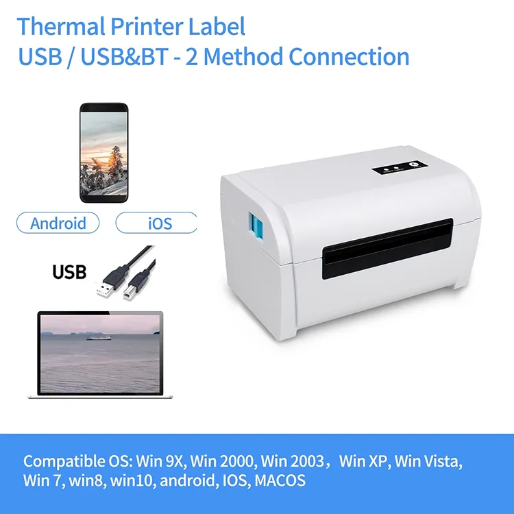 4 Inch 110mm desktop bar code Label Printer Thermal Label Printer for Shipping Labels