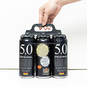 بيع بالجملة تخصيص 6 عبوات عالية الجودة 54 علبة بيرة مقبض PE للمشروبات قابلة لإعادة الاستخدام أغطية حامل رفع - Product Image 3