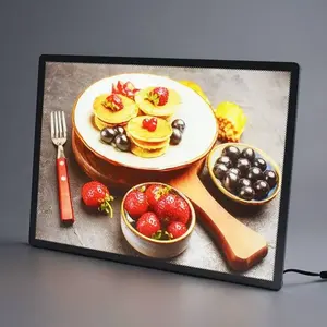 A2 profil aluminium bingkai jepret Led Menu kotak lampu Gambar A2 Led Poster film kotak lampu iklan