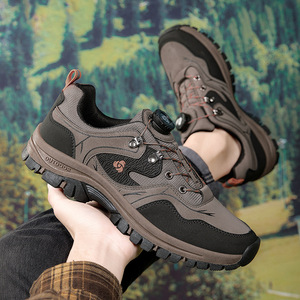Chaussures de randonnée pour hommes, bout rond, doublure en mesh synthétique, semelle extérieure en caoutchouc, semelle intermédiaire en EVA, respirantes, toutes saisons, pour la marche en plein air et le trekking - Product Image 2
