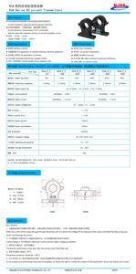 Sensor de Corriente Hall NJXSE K6D 30A 50A 100A 200A 300A 400A 500A 600A/DC 4-20mA 4V 10V Sensor Hall de Núcleo Dividido Fabricado - Product Image 5