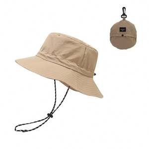 Chapeau Bob Enfant Personnalisé en Polyester Coupe-Vent et Imperméable, Pliable pour Pêche en Extérieur, Chapeau de Soleil avec Sangle Mentonnière Sécurisée pour Randonnée et Camping - Product Image 1