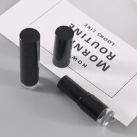 Flacon cosmétique noir personnalisé avec logo, prix d'usine, tube à rouge à lèvres vide, contenant pour baume à lèvres