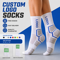 Chaussettes de sport personnalisées avec logo pour équipes, salles de sport, course à pied, entraînement, chaussettes de performance rembourrées de qualité supérieure