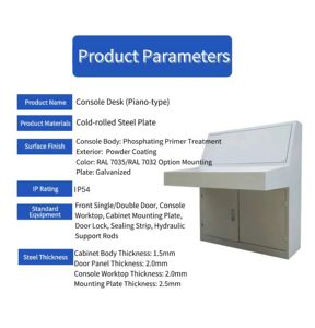 <span class=keywords><strong>Console</strong></span> de commande industrielle à face inclinée personnalisée avec protection IP55 et serrure certifiée - Product Image 3