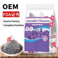 Sachets de thé aux fleurs de lavande naturelle pour la réduction du stress et la relaxation, 30 sachets, infusion chaude/froide, durée de conservation de 24 mois