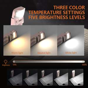CITICITY LED Book Light <b>for</b> Reading 3 Colors Dimmable USB Rechargeable Flexible Clip-on Design <b>for</b> Bedside Study Home Office - Product Image 3
