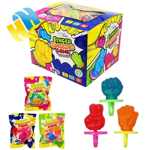 Dulces al por mayor Halal, piruletas duras mixtas de frutas con juego de adivinanzas de papel, tijera y piedra, caja de lápiz labial, caramelos multicolor para niños - Product Image 5