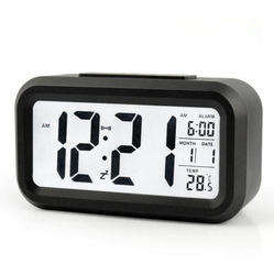 Custom Logo Promotional Durable ABS <b>Plastic</b> Simple Multi-Function LCD Desk Alarm Clock Snooze Temperature <b>Display</b> Gift - Product Image 5