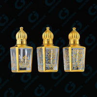 Huile essentielle fantaisie personnalisée CJ-20ml or huile de massage corporel verre ou métal rouleau sur bouteilles en verre d'huile de parfum Attar