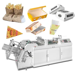 저렴한 골판지 트레이 햄버거 상자 성형 기계 종이 음식 피자 상자 만들기 기계
