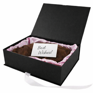 กล่องบรรจุภัณฑ์วิกผมแบบพับได้ ดีไซน์หรูหรา พร้อมแม่เหล็ก กล่องของขวัญกระดาษแข็งสีตามสั่ง สำหรับแบรนด์ความงาม พร้อมริบบิ้น - Product Image 1