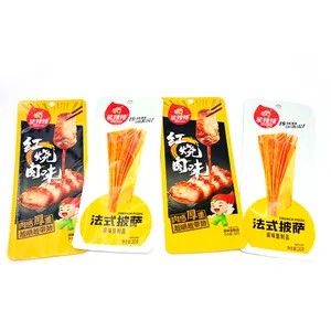 Zhongbao tas makanan ringan tiga sisi cetak Kualitas bagus pabrikan Tiongkok dengan Logo Foil Mylar plastik kunci ritsleting