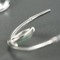 Lotus Fun Pure 925 Sterling Silver Natural Aventurine Round Circle Hoop Boucles d'oreilles Fine Jewelry pour les femmes pour les mariages