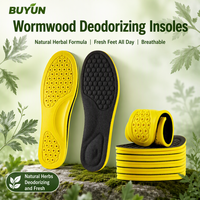 Semelles intérieures respirantes ultra-fines et flexibles en nid d'abeille d'armoise et de miel, désodorisantes, pour chaussures de sport et décontractées