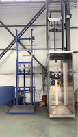 Monte-charge hydraulique à rail de guidage résistant aux intempéries, hauteur de levage 2m, pour installation murale extérieure, élévateur de marchandises vertical industriel