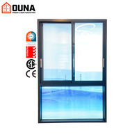 Ventanas Corredizas de Doble Acristalamiento OUNA 2025, Gran Oferta, Vidrio Low-E NFRC CSA, Ventana Corrediza de Aluminio con Mosquitera