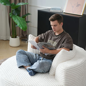 Atunus Moderno apartamento Salón Blanco sofá tapizado de pana vacío comprimido envío redondo acento asiento individual silla sofá - Product Image 5