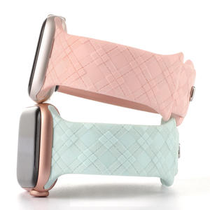 Nuevo Producto: Correas de Reloj con Grabado a Cuadros para <span class=keywords><strong>Apple</strong></span> <span class=keywords><strong>Watch</strong></span> Series, Correa de Reloj de Silicona - Product Image 2