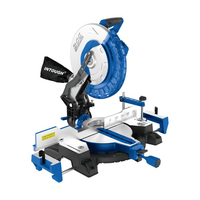 Scie à onglet composée inclinable à droite INTOUGH 2200W 14 pouces 355mm à simple biseau avec laser et bras d'extension pour la coupe du bois et de l'aluminium