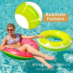Inflatable Fruit Swimming Rings Orange Watermelon Lemon 82cm Diameter For Child Resort Use - Product Image 4