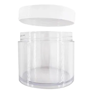 Matte Appearance 8oz 250ml Cosmetic Body Butter Cream Jar with white lid