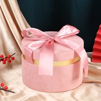 Boîte-cadeau de récompense de mariage de cylindre rond en velours de peau de daim boîte d'emballage de bonbons de mariage parfaite pour l'emballage individuel de bonbons