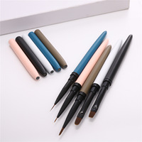 Ensemble de 5 pinceaux à ongles multi-usages de haute qualité avec manche mat durable pour la manucure à domicile et le nail art DIY