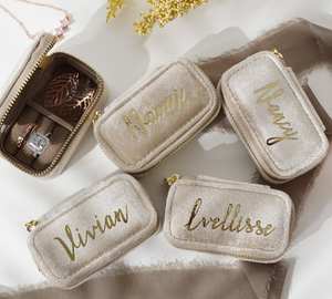 Nuevo Estuche de Viaje para Joyas, Organizador de Almacenamiento, Caja Redonda Pequeña de Terciopelo para Collares con Cuero PU para Anillos - Product Image 2