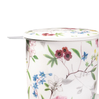 Tasse Flower Power avec infuseur Petites tasses en céramique fraîches pour le bureau tasses à thé et à café en céramique de haute esthétique de l'après-midi
