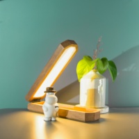 Lampe de bureau en bois pliable, multifonctionnelle, avec support de téléphone et de stylo, de chevet, nouveau Design Original