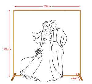 Arches de mariage pour cérémonie <span class=keywords><strong>Arche</strong></span> <span class=keywords><strong>rectangulaire</strong></span> pour ballons de 6,5 pieds Kit de support pour toile de fond - Product Image 4
