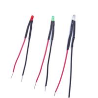 Lampe LED Diffusée 3mm avec Résistance et Câble, Voyant Indicateur de Signal Électrique pour Panneau de Commande Industriel