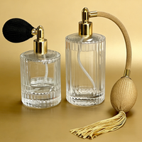 Flacon de parfum en verre transparent avec logo personnalisé, atomiseur anti-fuite pour cadeau de parfum de marque