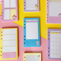 Classeur à spirale A6 A5, 10 pièces, sur la Page intérieure, papier journal, planificateur hebdomadaire à faire des feuilles ample, agenda, recharge de papier carnet de notes