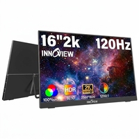 Écran portable IPS noir de 16 pouces, 2560x1600, rapport de contraste 1200:1, avec protection des yeux, pour les professionnels