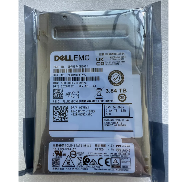 For DELL 24G SAS RI SSD 1.92T 3.84T 7.68T 2.5INCH SAS SSD