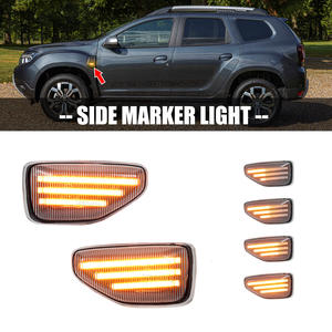 Specchietto laterale a tre file con luci di posizione laterali a LED dinamiche per <span class=keywords><strong>Dacia</strong></span> <span class=keywords><strong>Sandero</strong></span> Stepway Duster <span class=keywords><strong>Logan</strong></span> <span class=keywords><strong>MCV</strong></span> II 12-22 lampada di direzione - Product Image 2