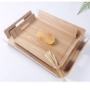 Plateau de service rectangulaire en bois massif fait <span class=keywords><strong>à</strong></span> la main plateau <span class=keywords><strong>à</strong></span> gâteau d'affichage de <span class=keywords><strong>pain</strong></span> et de nourriture écologique plateau <span class=keywords><strong>à</strong></span> <span class=keywords><strong>pain</strong></span> en bois de forme ronde - Product Image 3