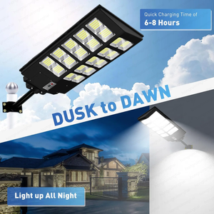 Impermeabile per esterni 100w 200w 600w 1500w 2000w 8000w 2500lm ricaricabile a Led luce solare integrata con sensore di movimento Pir - Product Image 5