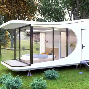 บ้านสำเร็จรูปเคลื่อนที่ 2 ห้องนอน บ้านคอนเทนเนอร์เหล็กทรงแคปซูลอวกาศ พร้อมห้องครัวและห้องน้ำ ขนาด 5800*2480*2200 มม. - Product Image 2