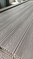 Revêtement de sol imperméable extérieur en bois WPC Revêtement de sol en bois Plastique WPC Revêtement de terrasse 3D en bois composite co-extrusion de grain de bois