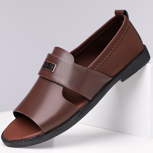 Sandales respirantes à bout ouvert pour hommes, antidérapantes, décontractées, pour l'extérieur, la plage, la marche estivale - Product Image 1