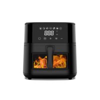 Friteuse à air électrique carrée 6L 1800W en acier inoxydable avec éléments chauffants supérieurs et inférieurs, pour cuisson professionnelle en hôtellerie, vente directe usine personnalisée