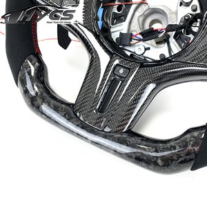 <span class=keywords><strong>Volante</strong></span> Deportivo de Fibra de Carbono Forjado con Pantalla LED y Levas de Cambio para <span class=keywords><strong>BMW</strong></span> G20 G30 G80 G14 G22 M2M3M4 - Product Image 5