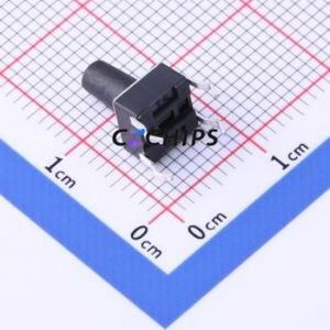 TSD001B09518A Tactile Switch Through hole Component (THT)-4P,6x6mm Switch Round Button 1.8N Through Hole 6mm - Product Image 2