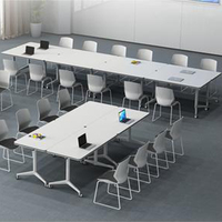 Mobilier de bureau moderne Table de bureau pliante pour conférence et réunion Formation scolaire pour étudiants Formation du personnel Bureau à domicile Bureau gigogne