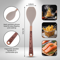 Spatule en silicone résistante à la chaleur, sans BPA, flexible, pour la cuisson, ustensiles de cuisine, compatible antiadhésif, cuisson et pâtisserie, OEM ODM