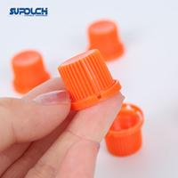 Capuchon à vis en plastique PE antivol pour pochette souple avec bec verseur, pour emballage de boissons, sauces, gelées et détergents lessiviels